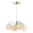 Nordlux Franca Pendelarmatuur 4-Spot Metaal en Glas Messing | Geschikt voor 4x E14