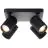Brilliant Marty Plafonnier Aluminium Sablonneux Noir 20W 1400lm - 830 Blanc Chaud | Incl. 4x GU10