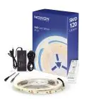 Noxion Rubans LED Naga 5 Mètre Ensemble complet - Smart Wifi - 24V - 120LEDs/m - 9.6W/m - 940 Blanc Froid | 8mm - IP20 - Meilleur Rendu Des Couleurs - SMD2835