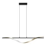 Eglo Pendelarmatuur Conaprato Staal Brushed Messing, Zwart 20W 2500lm - 827-840-865 CCT | Dimbaar