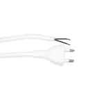Noxion Euro Voedingskabel - C7 Europlug + Open uiteinden - Wit 2m - 2 pole 0,75mm2